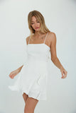 Audra Tie Back Ruffle Wrap Mini Dress