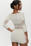 Festival Crochet Knit Mini Dress Bunny