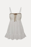 Paris Cotton Babydoll Dress Daisy White