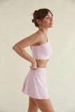 Mia Smoothing One Shoulder Crop Top in Pink