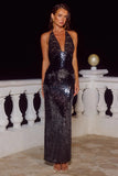 ALYSSIA DEEP V MAXI DRESS BLACK