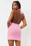 Zephyr Cashmere Halter Dress Rose