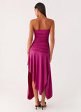 Ora Strapless Maxi Dress Fuchsia