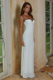 CHARLOTTE BUSTIER SLIP MAXI DRESS IVORY BLACK POLKA