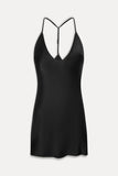 x JENNIE Colette Silk Mini Dress Black