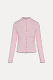 Leo Knit Button Up Cardigan Rosette
