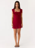 Malina Mini Dress Deep Red