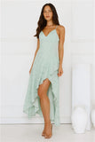 Sapphire Cascade Midi Dress Sage