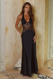 LILITH HALTER MAXI DRESS BLACK