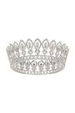 Baroque Silver Sparkly Crystal Crown