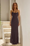 MONET MAXI DRESS BLACK POLKA