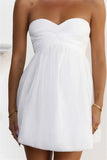 Sunset Wanderlust Strapless Mini Dress White