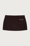 Carver Cloud Knit Pleated Skort Mocha