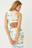 Twelve Terry High Neck Dress Santorini