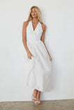 Natasha Eyelet Halter Midi Dress
