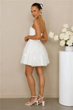 Crowned Aesthetic Strapless Mini Dress White
