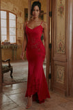 red hand beaded embellished satin maxi dress limited edition