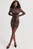 brown velvet lace corset dress