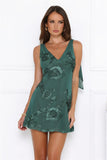 Lemon Drop Mesh Mini Dress Teal