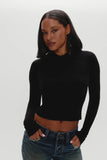 Hazel Knit Hoodie Black