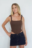 Serenity Bow Strap Corset Top