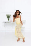 Effortlessly Lace Maxi Dress Yellow