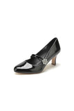 Patent Leather Wedding Chunky Heels