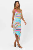 Erma Shine Dress Rainbow Swirl