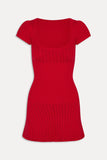 Eliza Knit Mini Dress Cranberry