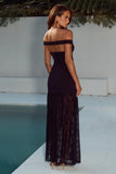 SHAYLA OFF SHOULDER MAXI DRESS BLACK