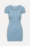 Haze Knit Mini Dress Blue Vanilla