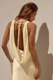 GABRIELLA COWL MAXI DRESS LEMON