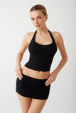 Marialla Knit Halter Top Black