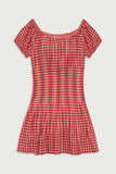 Sadie Gingham Mini Dress Cherry Gingham