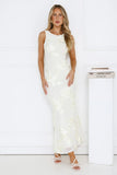 Vibe To It Mesh Maxi Dress Yellow