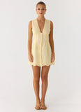 Burning Bright Mini Dress Butter Yellow