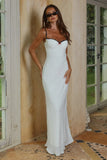 CHARLOTTE BUSTIER SLIP MAXI DRESS IVORY BLACK POLKA