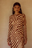 MONTIE SLEEVED MAXI DRESS MONTIE CHOC