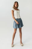 Briana Button Up Top in White