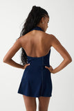 Moonlight Denim Halter Dress Blue Denim