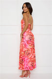 Seleneia Mesh Maxi Dress Pink