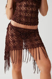 Hendrix Crochet Skirt Bourbon