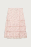 Solstice Floral Midi Skirt Baby Bouquet Pink
