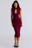 ruby bandage midi dress