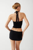 Marialla Knit Halter Top Black
