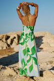 AUBRIE CUT OUT HALTER MAXI DRESS AMOREE BLUE