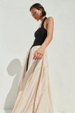 SAMMI MIDI DRESS BLACK CREAM