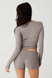 Lenon Cloud Knit Button Up Cardigan Dark Pearl