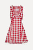 x BELLA HADID Farm Gingham Mini Dress Malibu Picnic