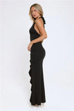 Opulent Dreams Halter Maxi Dress Black
